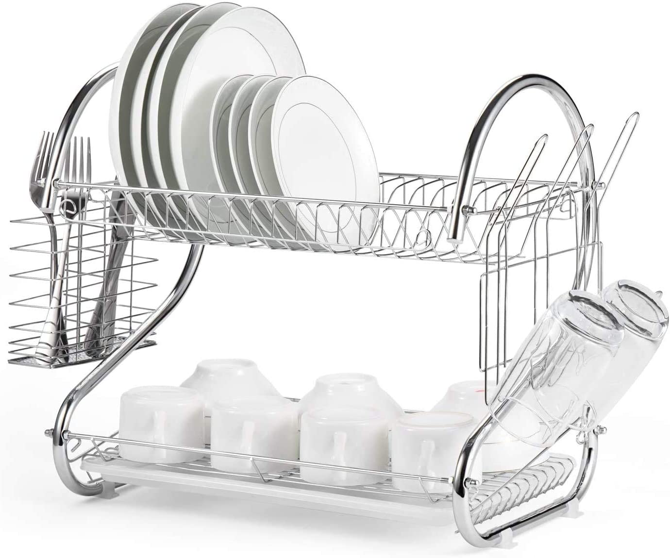 Two Tier Dish Rack Drainer