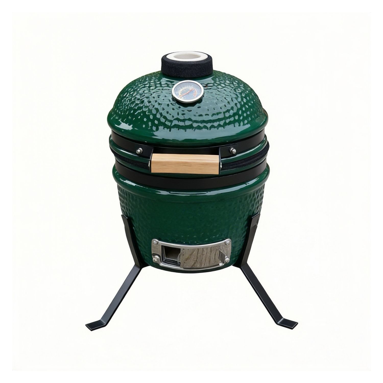 Alivio Kamado 13" Ceramic Mini BBQ Grill Smoker Egg Charcoal Cooking Oven, Portable Oven and Smoker with Stand - Image 15