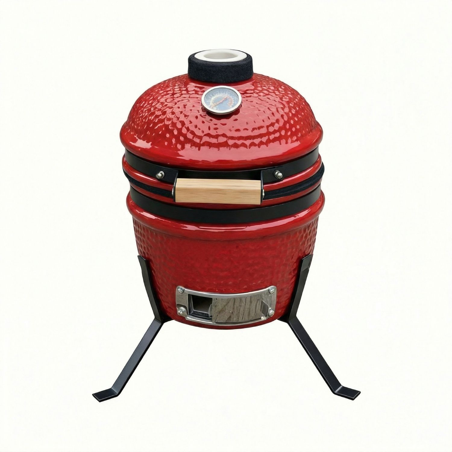 Alivio Kamado 13" Ceramic Mini BBQ Grill Smoker Egg Charcoal Cooking Oven, Portable Oven and Smoker with Stand - Image 10