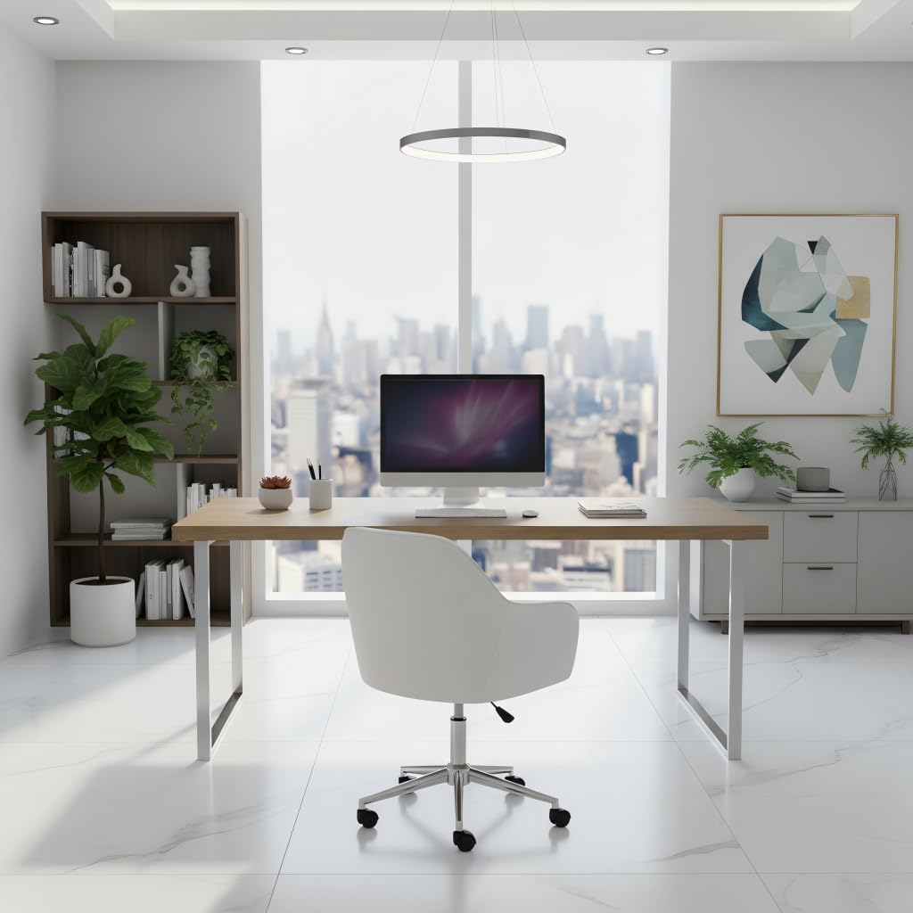 Velvet Executive Ergonomic Swivel Chair with Armrests and Back Support - Image 15