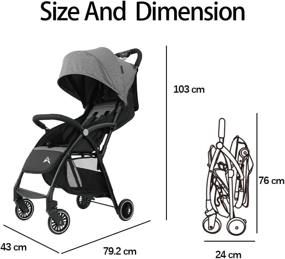 Adjustable Portable Folding Baby Stroller-Compact &Portable Stroller,Lightweight - Image 8