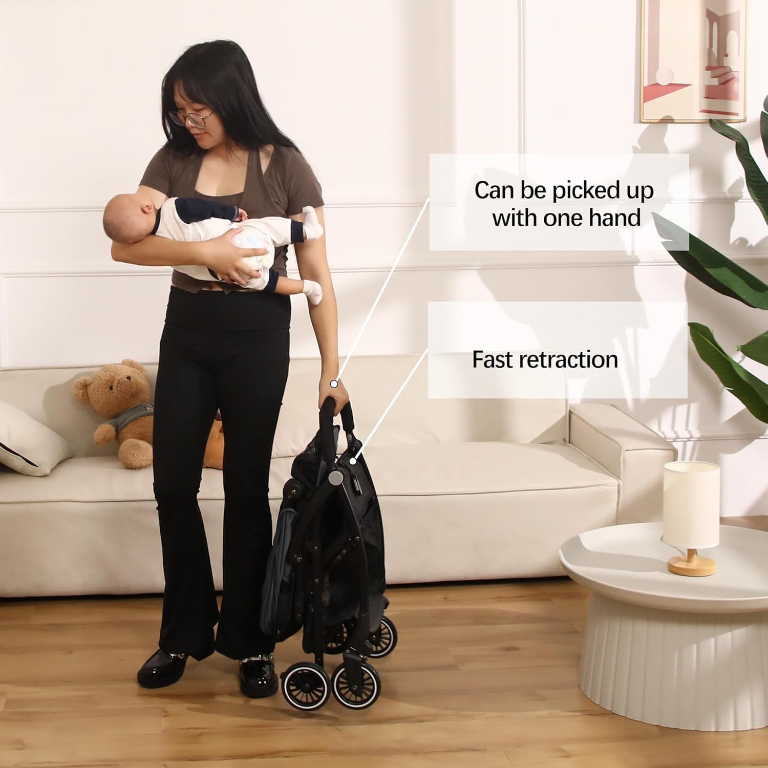 Adjustable Portable Folding Baby Stroller-Compact &Portable Stroller,Lightweight - Image 6