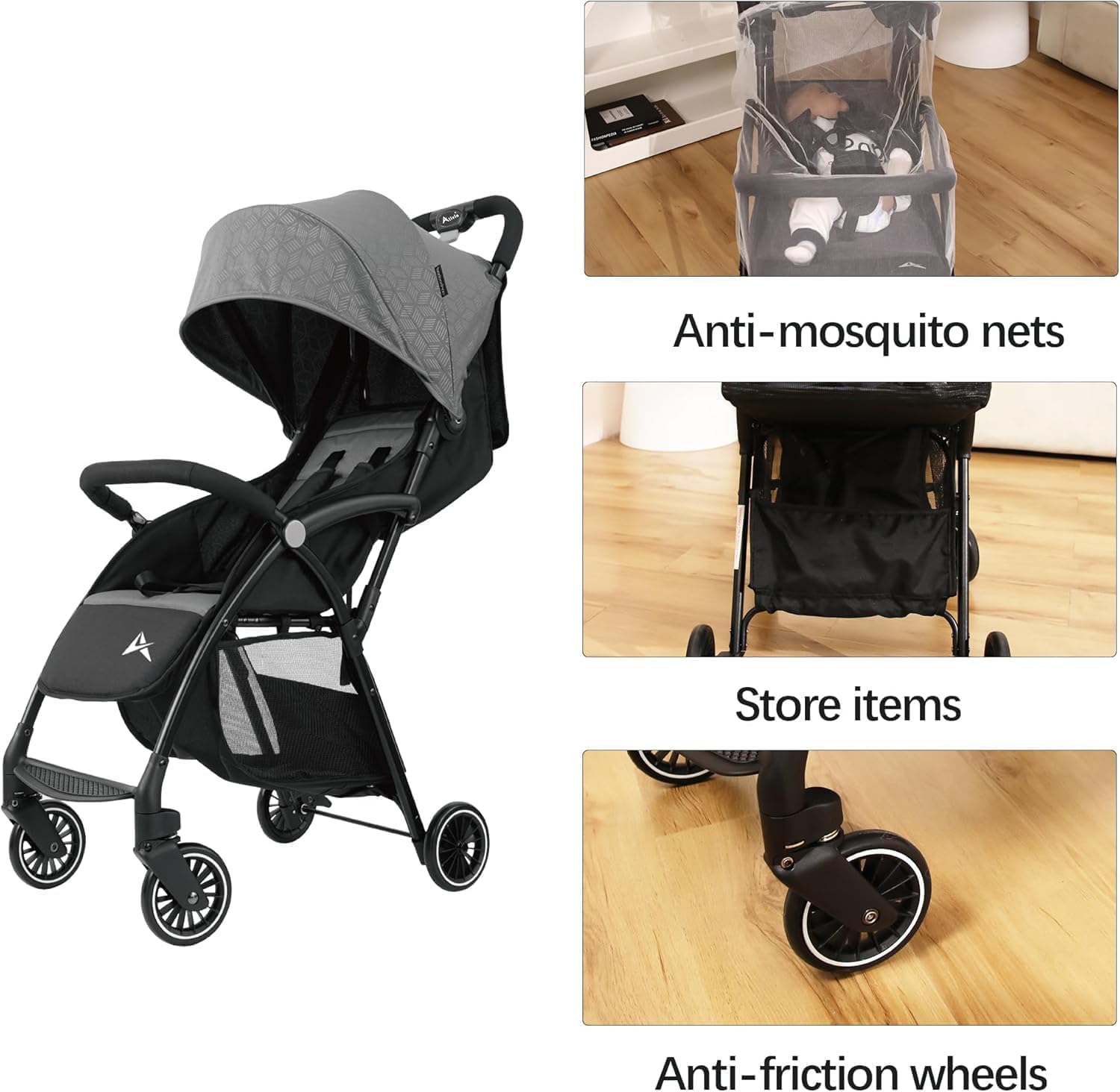 Adjustable Portable Folding Baby Stroller-Compact &Portable Stroller,Lightweight - Image 7