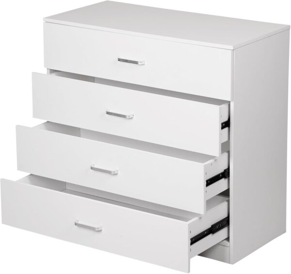 Alivio 4 Drawers Bedside Cabinet, Nightstand Chest of Drawers Storage Cabinet for Office, Bedroom, Study Room, Living Room, Dressing Room - Image 4