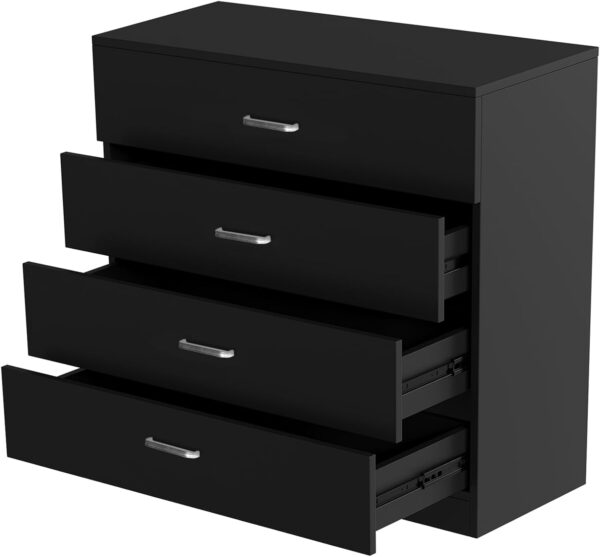 Alivio 4 Drawers Bedside Cabinet, Nightstand Chest of Drawers Storage Cabinet for Office, Bedroom, Study Room, Living Room, Dressing Room - Image 2