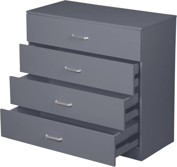 Alivio 4 Drawers Bedside Cabinet, Nightstand Chest of Drawers Storage Cabinet for Office, Bedroom, Study Room, Living Room, Dressing Room - Image 3