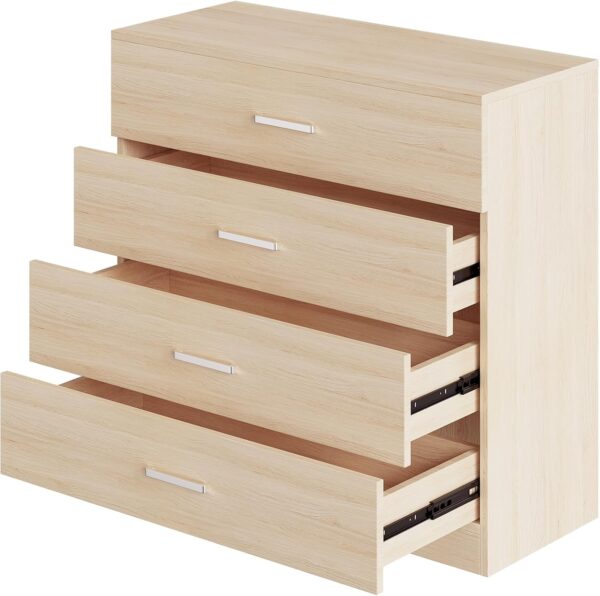 Alivio 4 Drawers Bedside Cabinet, Nightstand Chest of Drawers Storage Cabinet for Office, Bedroom, Study Room, Living Room, Dressing Room