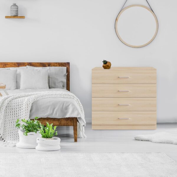 Alivio 4 Drawers Bedside Cabinet, Nightstand Chest of Drawers Storage Cabinet for Office, Bedroom, Study Room, Living Room, Dressing Room - Image 8