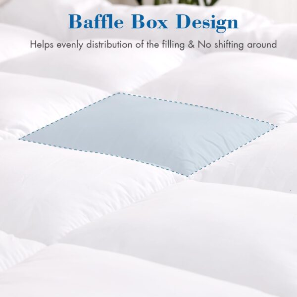 Alivio Soft & Fluffy Microfiber Single Mattress Topper - Extra Thick Quilted Cover for Ultimate Comfort (White) - Image 4