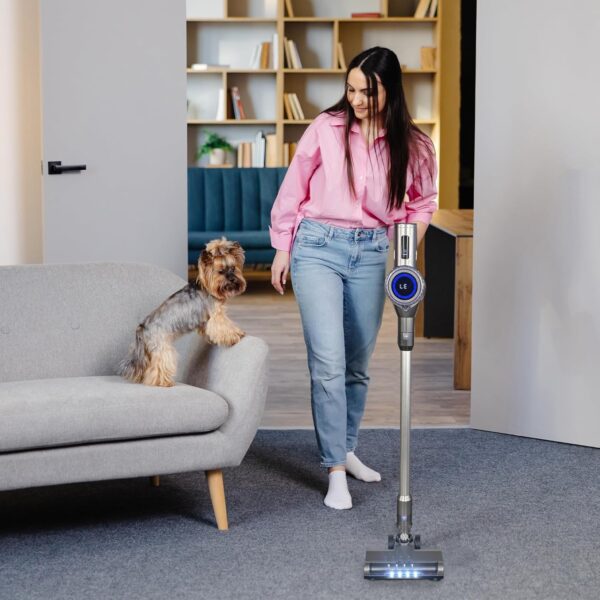 Alivio Cordless Vacuum Cleaner 250W with Touch Screen Self-Standing Design, Cordless Stick Vacuum & Wall-Mount Charging for Multiple Scenarios Carpet, Hard Floor, Pet Hair Up to 60 Mins Run Time - Image 7