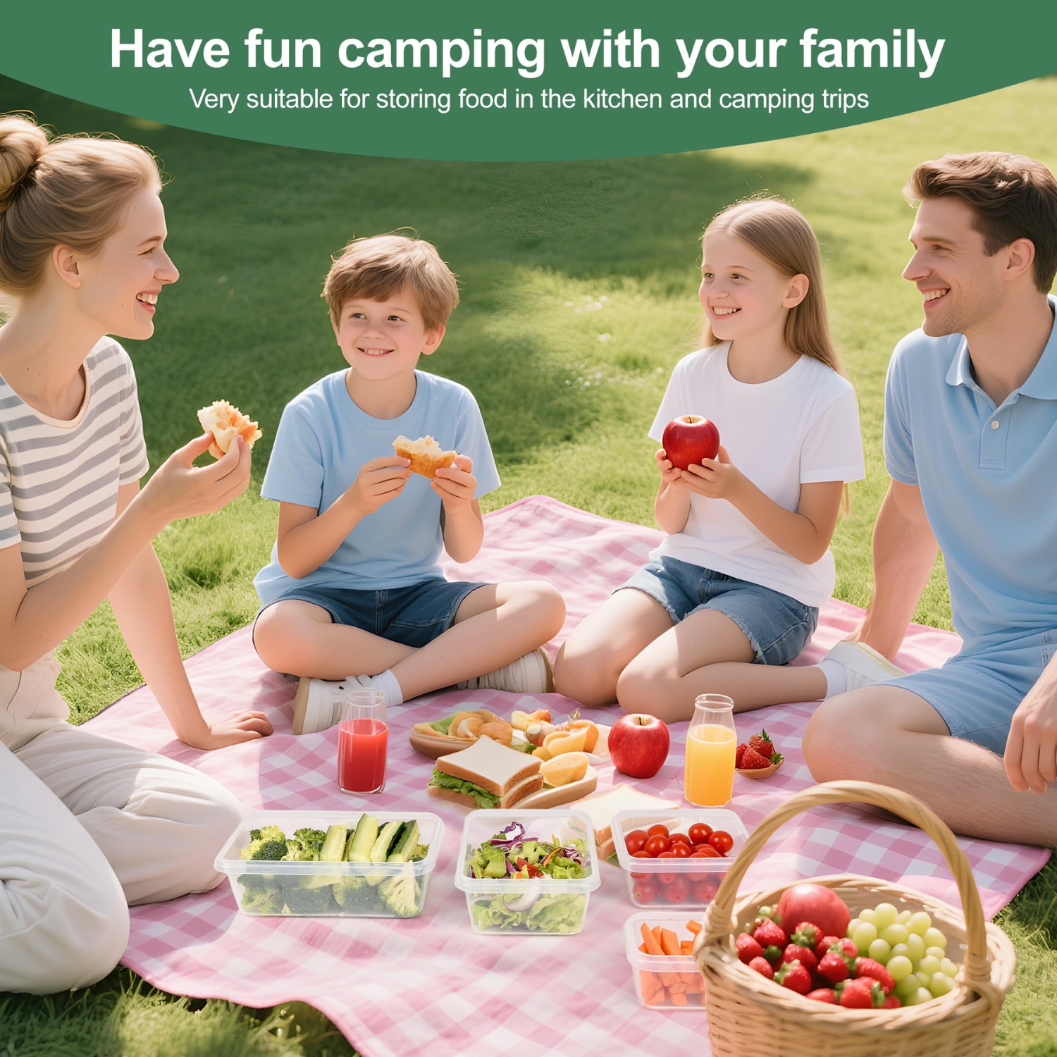 Alivio 24Pc Food Storage Containers, Meal Prep Containers with Leakproof Lid, Airtight Lunch Box, Microwave, Oven, Freezer & Dishwasher Glass Storage Box Multiple Size (Transparent, Set of 24pc) - Image 2