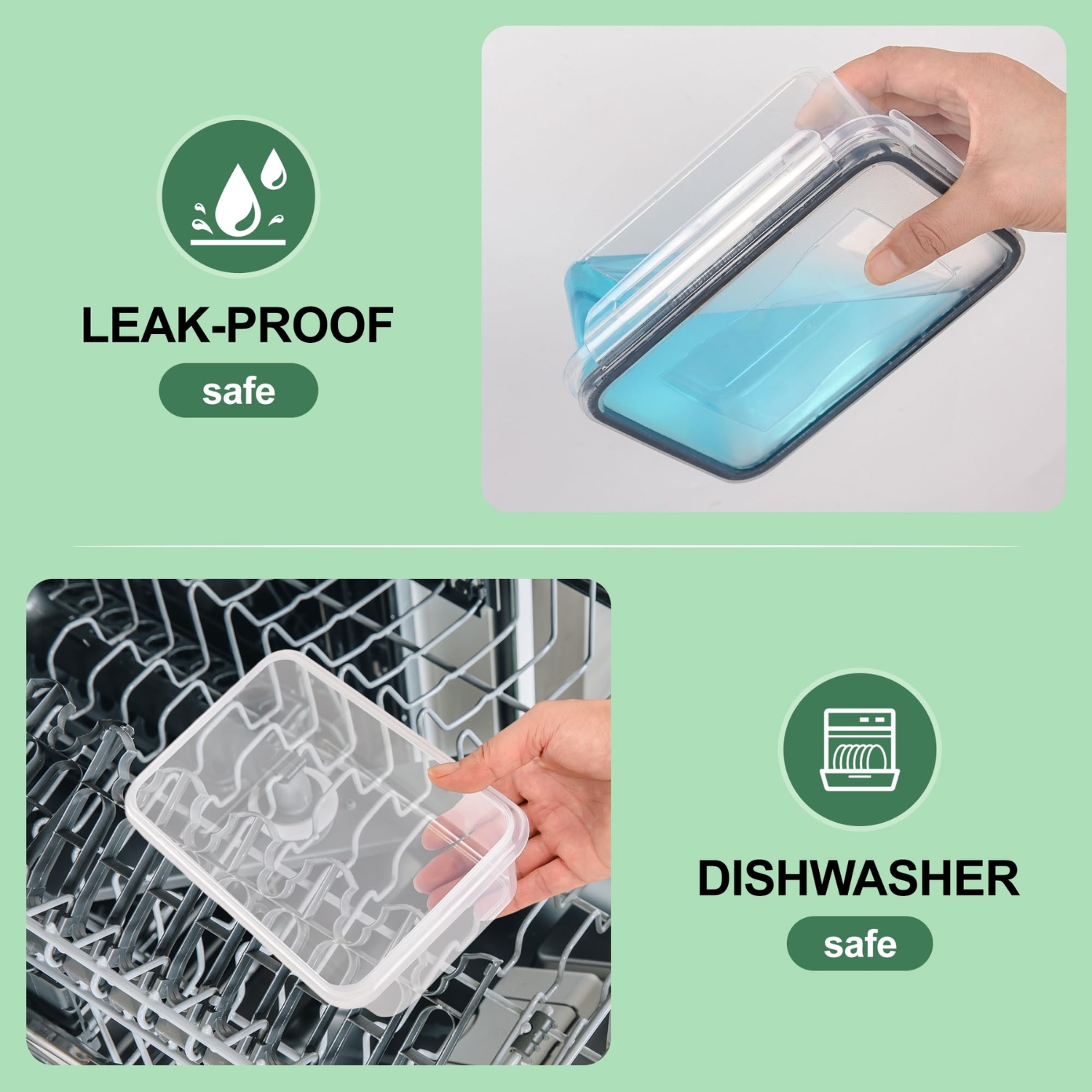 Alivio 24Pc Food Storage Containers, Meal Prep Containers with Leakproof Lid, Airtight Lunch Box, Microwave, Oven, Freezer & Dishwasher Glass Storage Box Multiple Size (Transparent, Set of 24pc) - Image 6