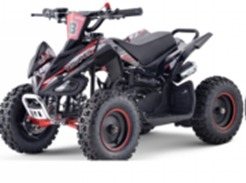 Alivio Kids 4-Wheel Electric Quad Bike with Spring Suspension, LED Lights, Music, and Battery Powered – for Ages 3–5 Years (Red)