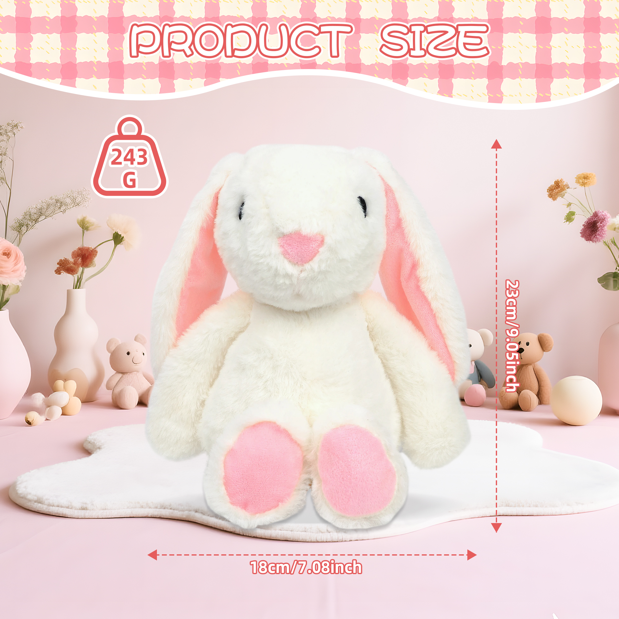 Alivio Singing Music Bunny - Baby Sleep Soother Plush Toy, 4 Modes Music, Breathing, Belly Fluctuation & Warm Light, Ultra Soft Cuddly Bunny for Newborns, Infants & Toddlers (White) - Image 9