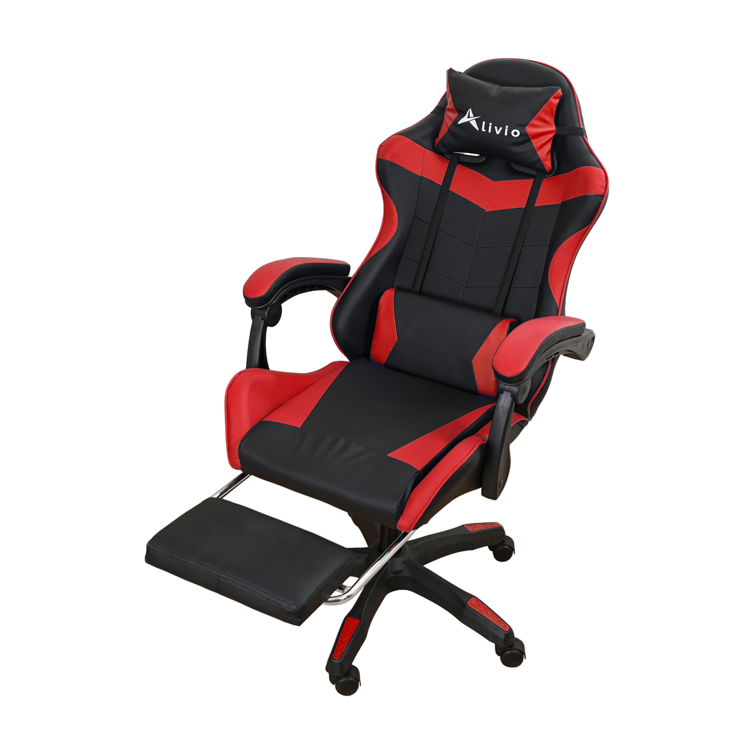 Alivio Ergonomic Gaming Chair - Footrest, Lumbar Support & Back Support, 360 Degree Swivel Office Massage Chair - Professional Video Game Chair - Image 2