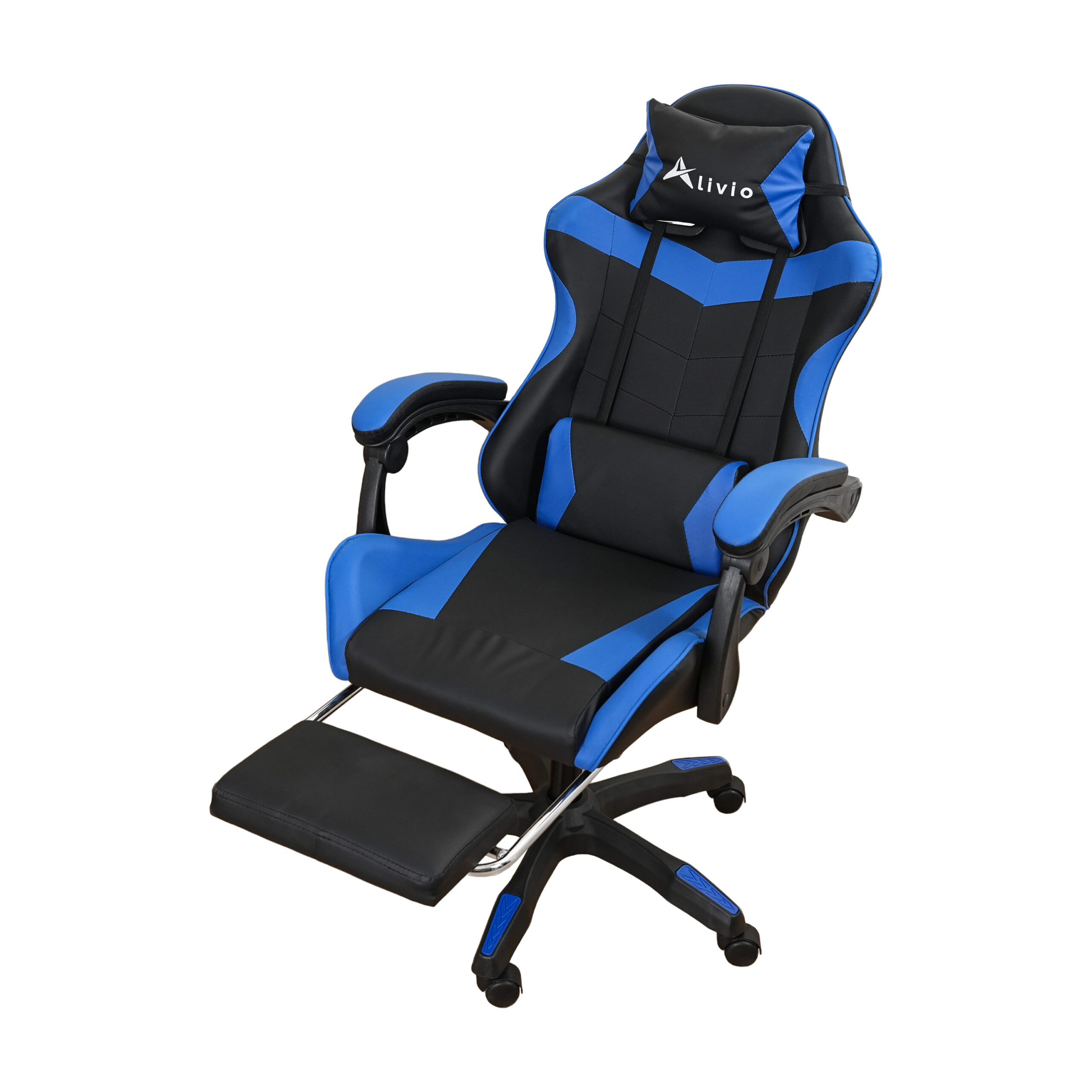 Alivio Ergonomic Gaming Chair - Footrest, Lumbar Support & Back Support, 360 Degree Swivel Office Massage Chair - Professional Video Game Chair - Image 5