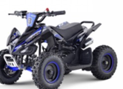 Alivio Kids 4-Wheel Electric Quad Bike with Spring Suspension, LED Lights, Music, and Battery Powered – for Ages 3–5 Years (Blue)