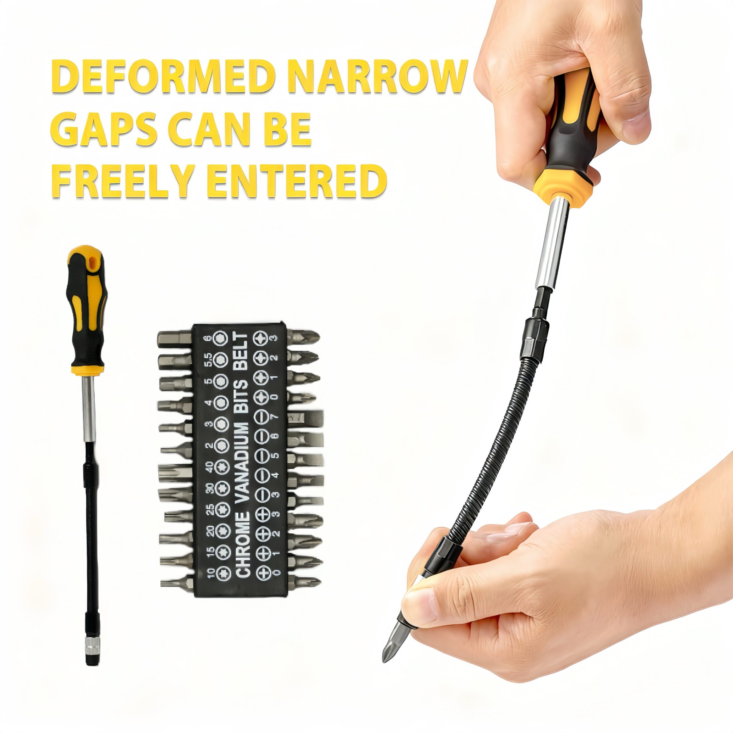 Alivio 43-Piece Screwdriver Tool Set, Chrome Vanadium Steel Magnetic Tips - PP+TPR Soft Grip Non-Slip Ergonomic Handles, Durable Storage Case for Home, DIY & Professional Repair - Image 5