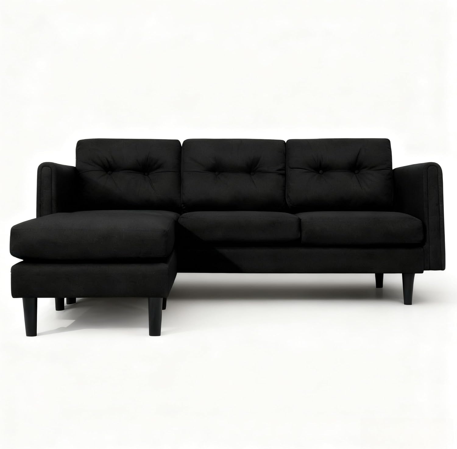 Alvio Modern L-Shaped Sectional Sofa with Movable Chaise – Breathable Linen Fabric, High-Density Foam Cushions, Washable Covers, Flexible Left Right Layout, Sturdy Wood Frame with 400kg Capacity - Image 7