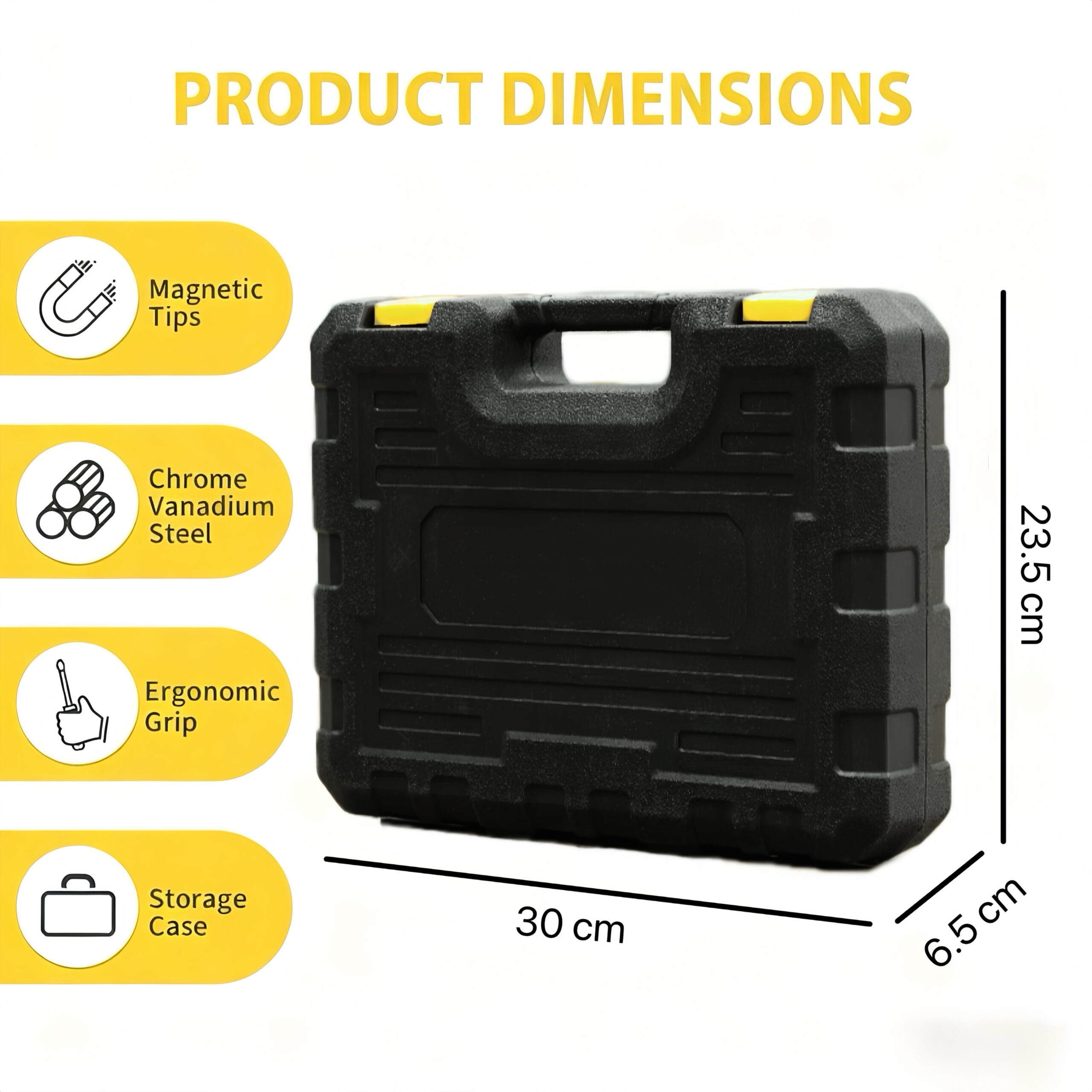 Alivio 43-Piece Screwdriver Tool Set, Chrome Vanadium Steel Magnetic Tips - PP+TPR Soft Grip Non-Slip Ergonomic Handles, Durable Storage Case for Home, DIY & Professional Repair - Image 8
