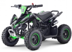 Alivio Kids 4-Wheel Electric Quad Bike with Spring Suspension, LED Lights, Music, and Battery Powered – for Ages 3–5 Years (Green)