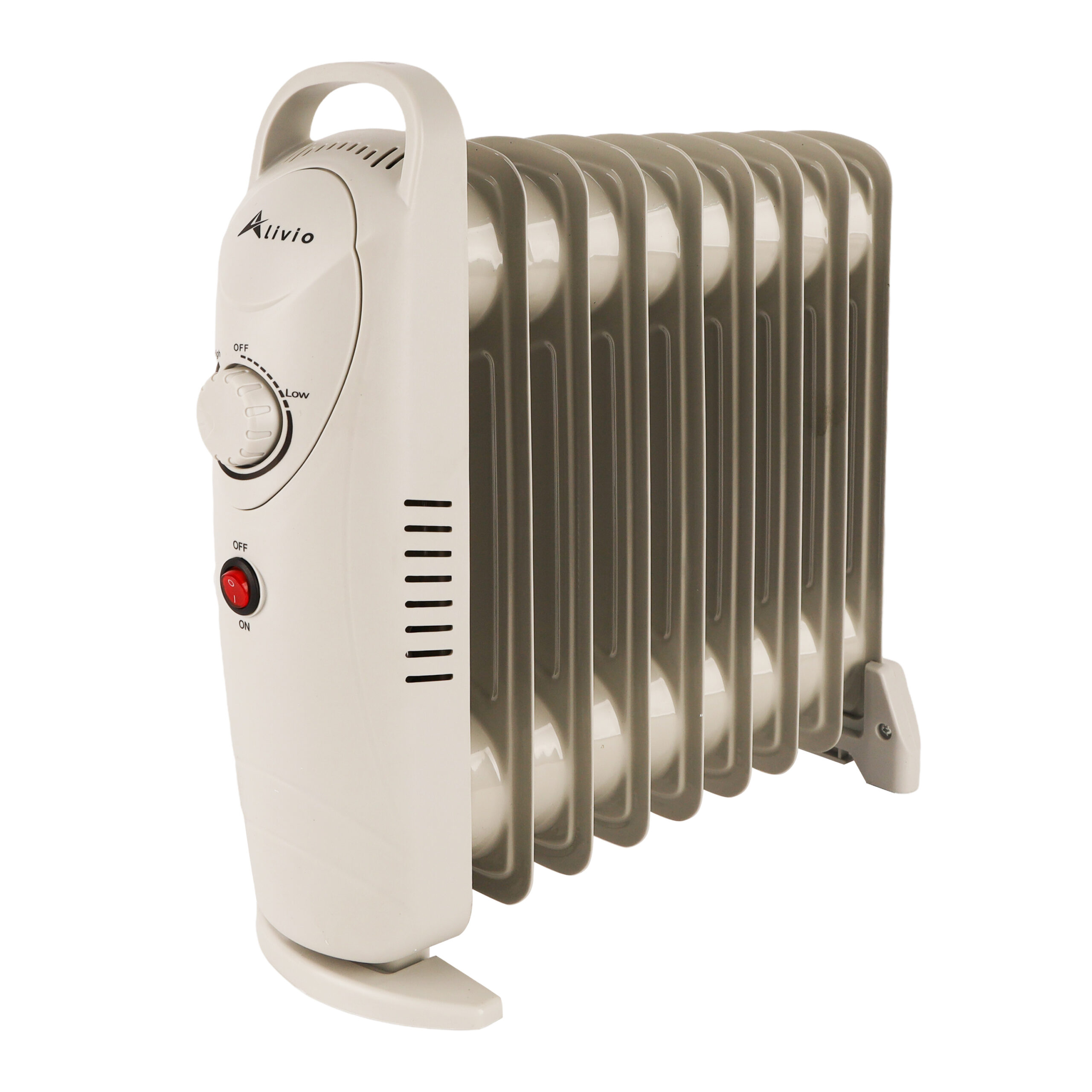 Alivio 9-Fins Oil Filled Room Heater with Adjustable Thermostat (White)