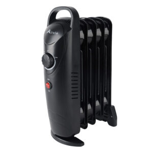 Alivio 5-Fins Oil Filled Room Heater with Adjustable Thermostat (Black)