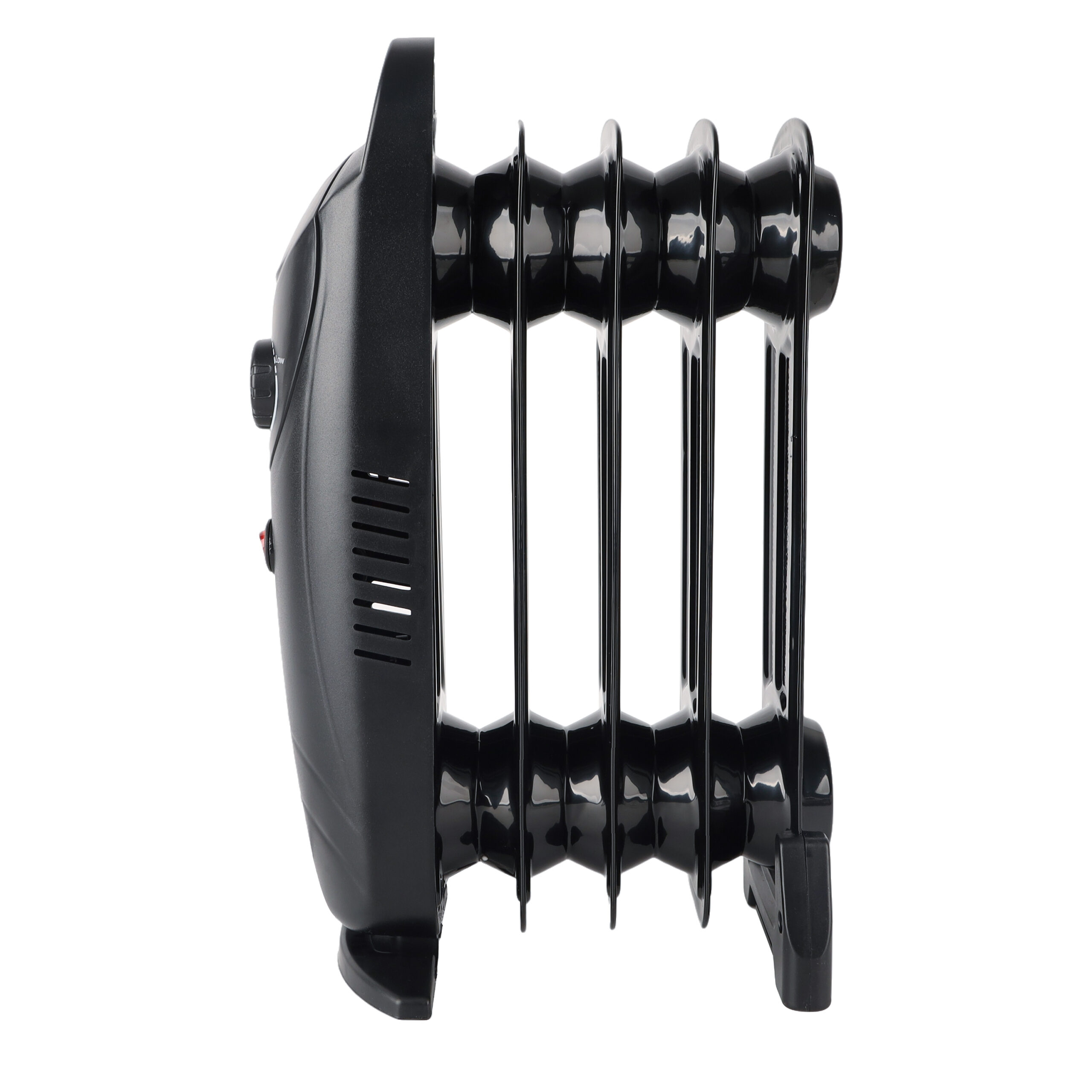 Alivio 5-Fins Oil Filled Room Heater with Adjustable Thermostat (Black) - Image 3