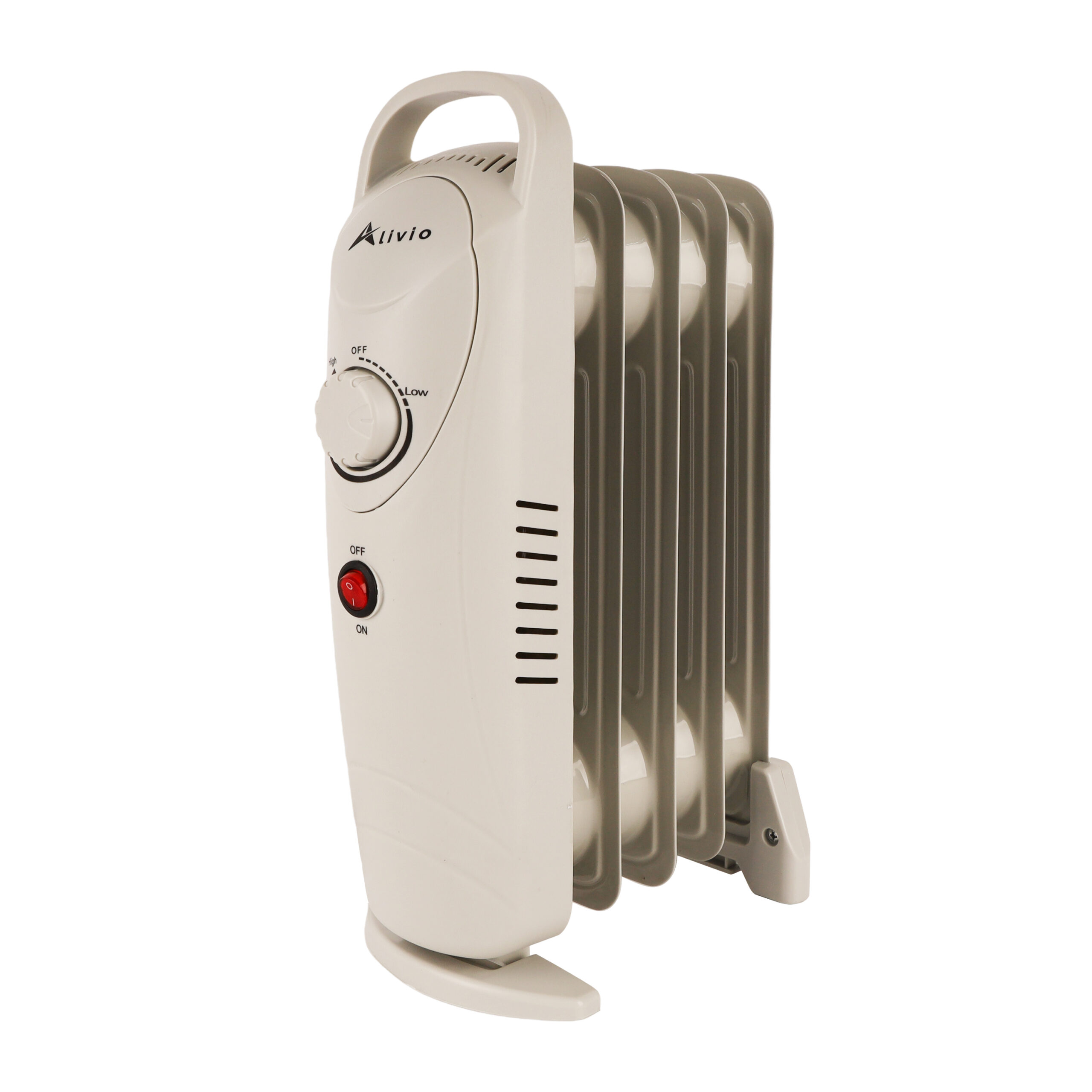 Alivio 5-Fins Oil Filled Room Heater with Adjustable Thermostat (White)