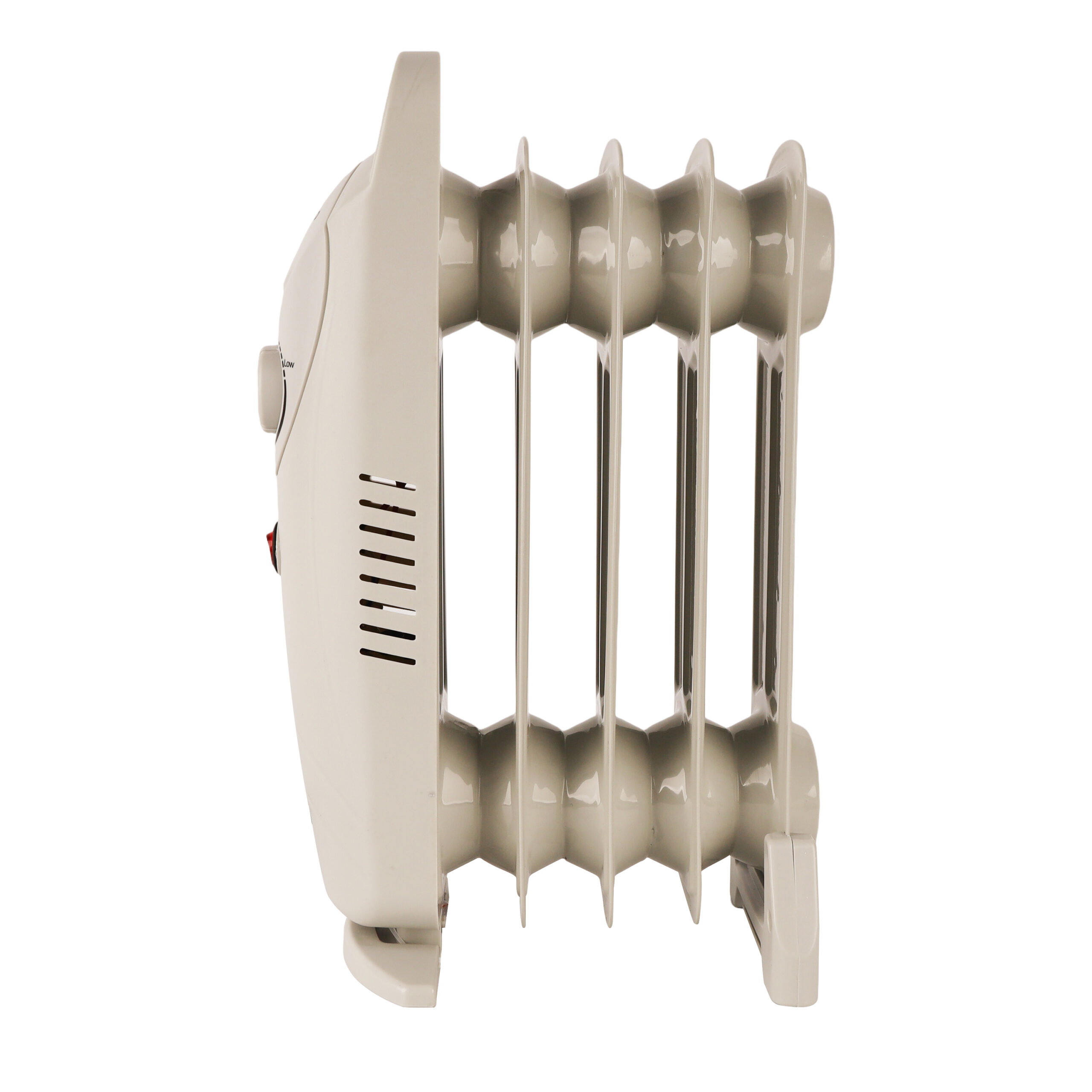 Alivio 5-Fins Oil Filled Room Heater with Adjustable Thermostat (White) - Image 2