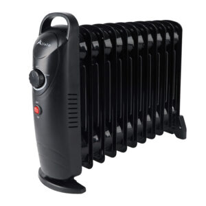 Alivio 11-Fins Oil Filled Room Heater with Adjustable Thermostat (Black)