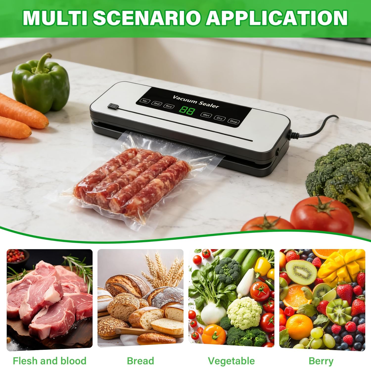 Alivio Multi-Function Vacuum Sealer Machine with Powerful Suction - Image 4