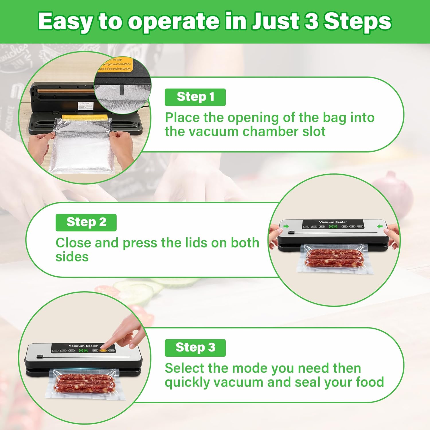 Alivio Multi-Function Vacuum Sealer Machine with Powerful Suction - Image 5