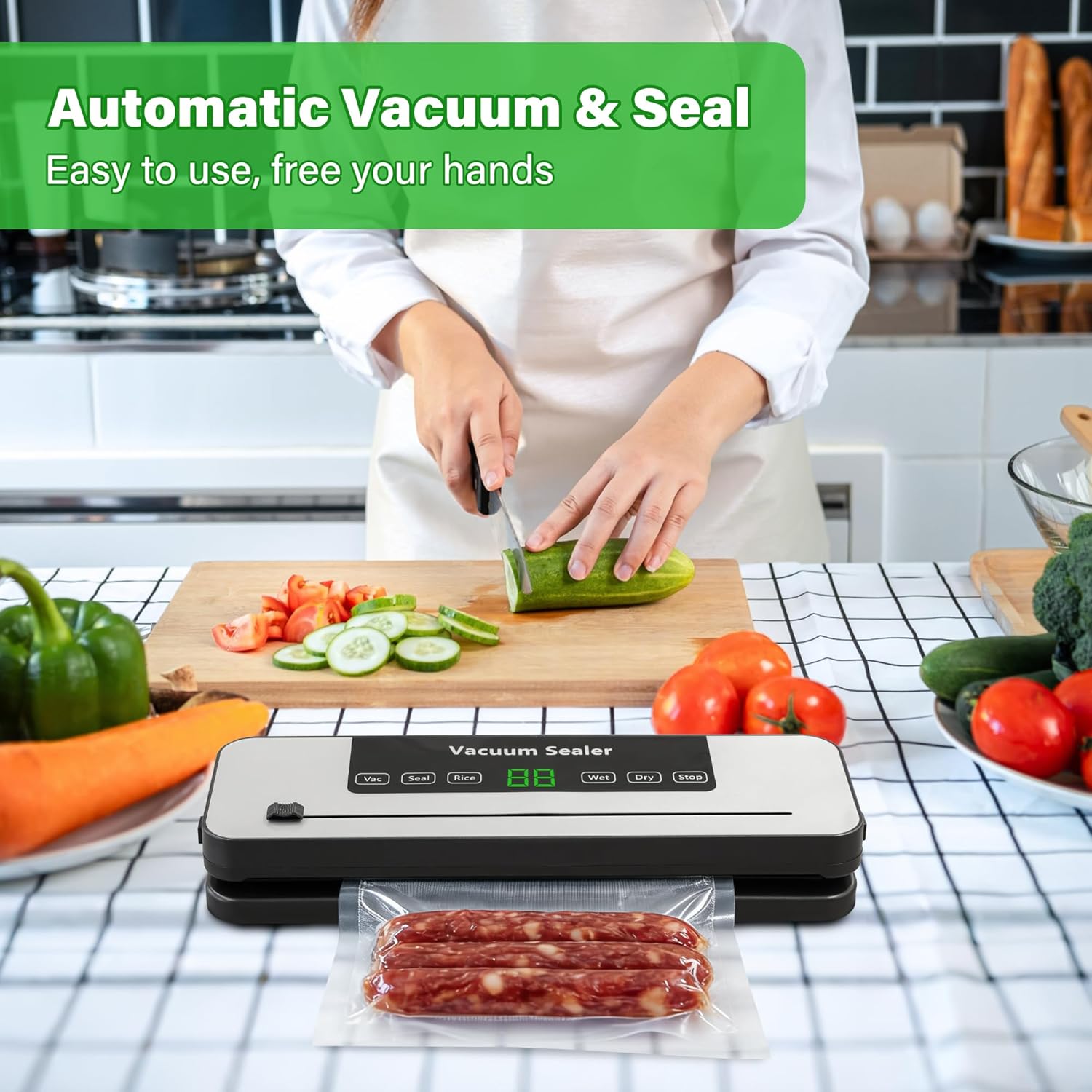 Alivio Multi-Function Vacuum Sealer Machine with Powerful Suction - Image 9