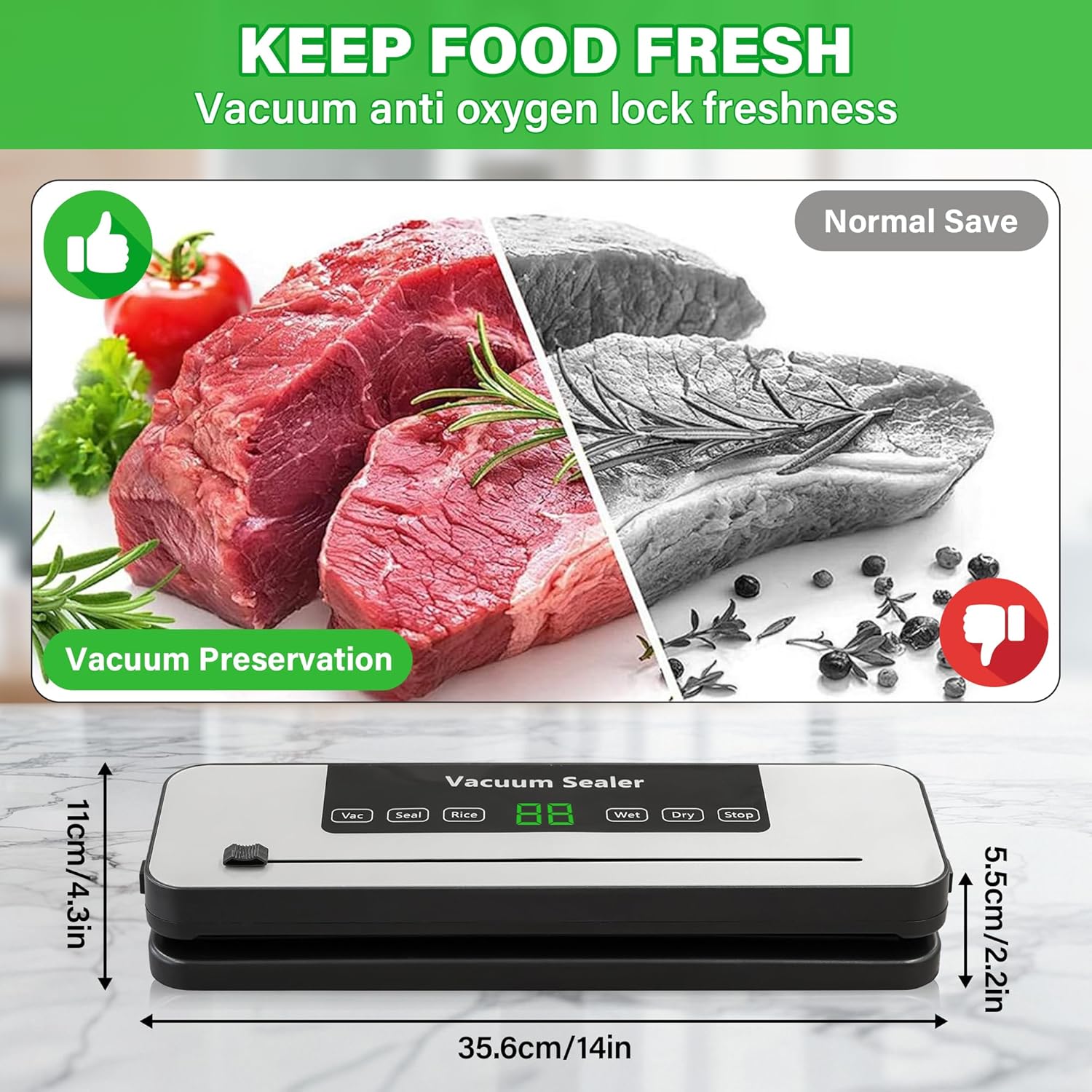 Alivio Multi-Function Vacuum Sealer Machine with Powerful Suction - Image 8