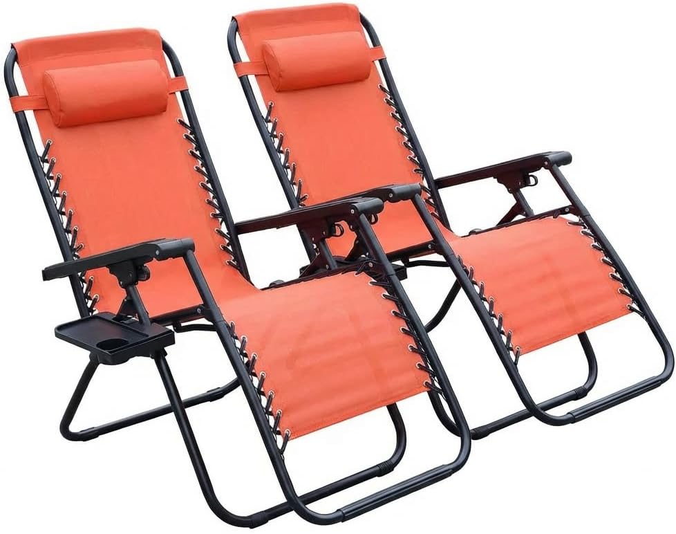 Alivio Zero Gravity Sun Lounger Adjustable Reclining Outdoor Garden Patio Relaxer Chair with Headrest Pillow Cup Holder and Heavy Duty Folding Frame - Image 51