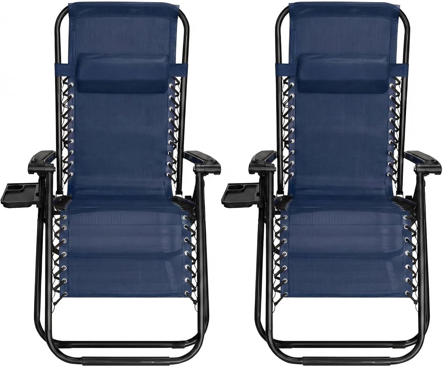 Alivio Zero Gravity Sun Lounger Adjustable Reclining Outdoor Garden Patio Relaxer Chair with Headrest Pillow Cup Holder and Heavy Duty Folding Frame - Image 24