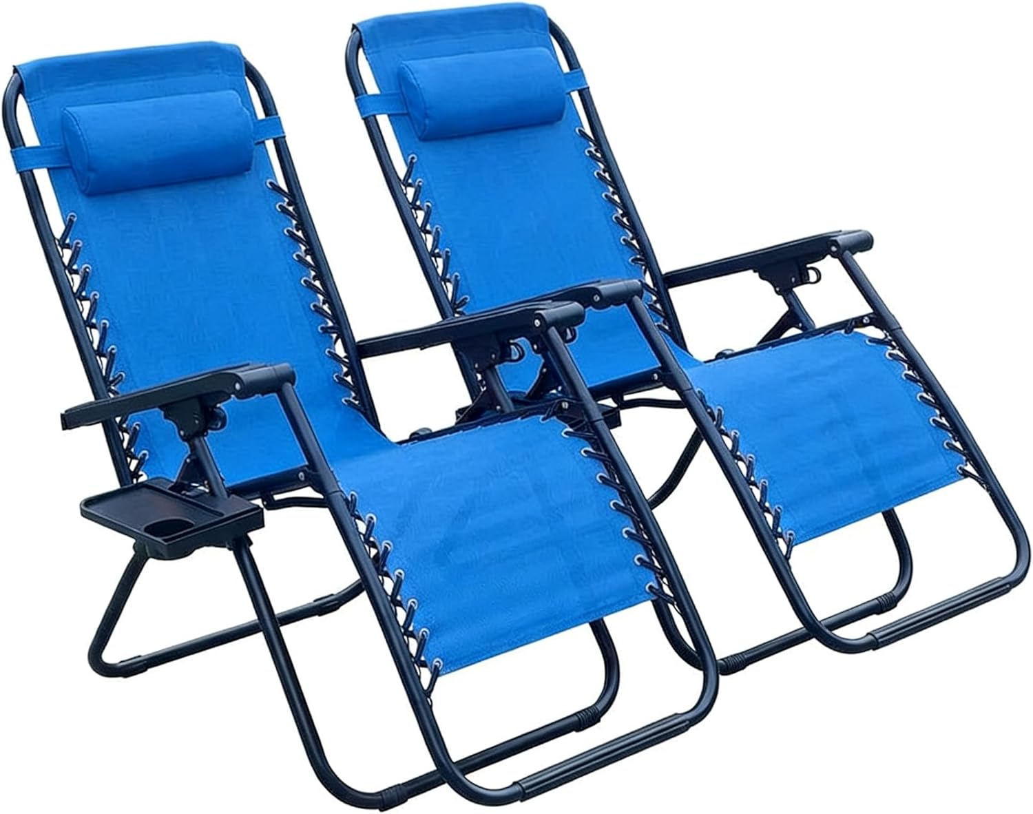 Alivio Zero Gravity Sun Lounger Adjustable Reclining Outdoor Garden Patio Relaxer Chair with Headrest Pillow Cup Holder and Heavy Duty Folding Frame - Image 42