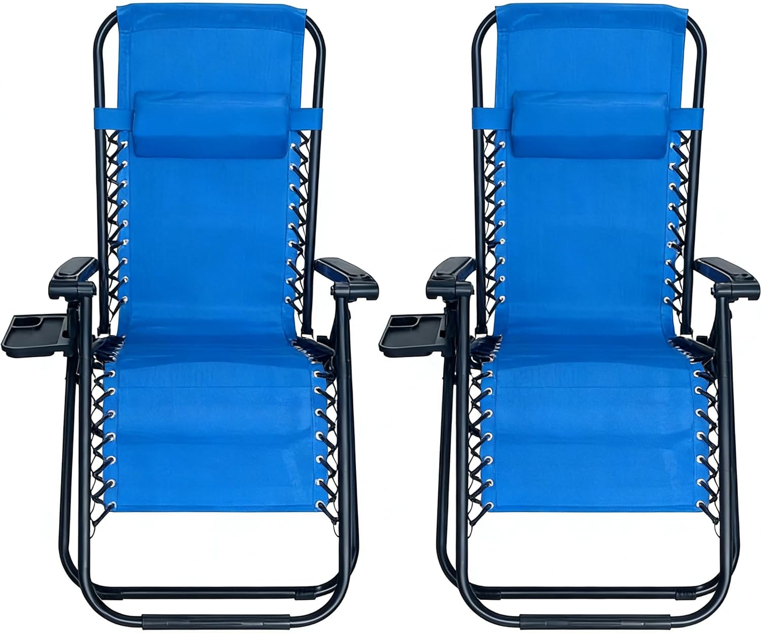 Alivio Zero Gravity Sun Lounger Adjustable Reclining Outdoor Garden Patio Relaxer Chair with Headrest Pillow Cup Holder and Heavy Duty Folding Frame - Image 41