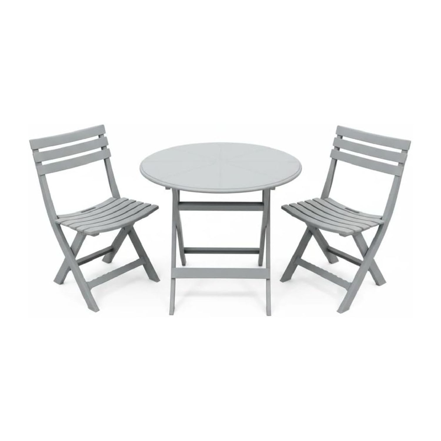 Alivio 3-Piece Folding Bistro Set with Round Table and 2 Chairs – Space-Saving Foldable Patio Furniture for Indoor & Outdoor Use, Balcony, Garden & Cafe Dining - Image 14